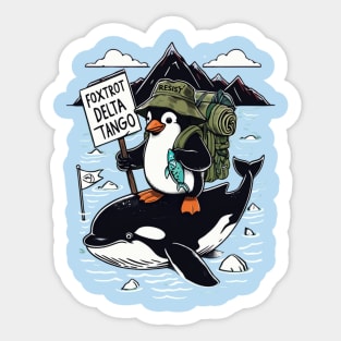 Resist-Penguin Sticker